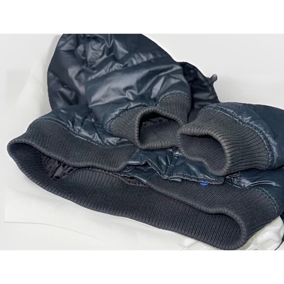 VTG Gap XS Navy Blue 2006 Y2K Down Puffer Jacket Detachable Hood Cropped Zip - Picture 8 of 12